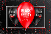 Black Friday Sale posters. Balloons