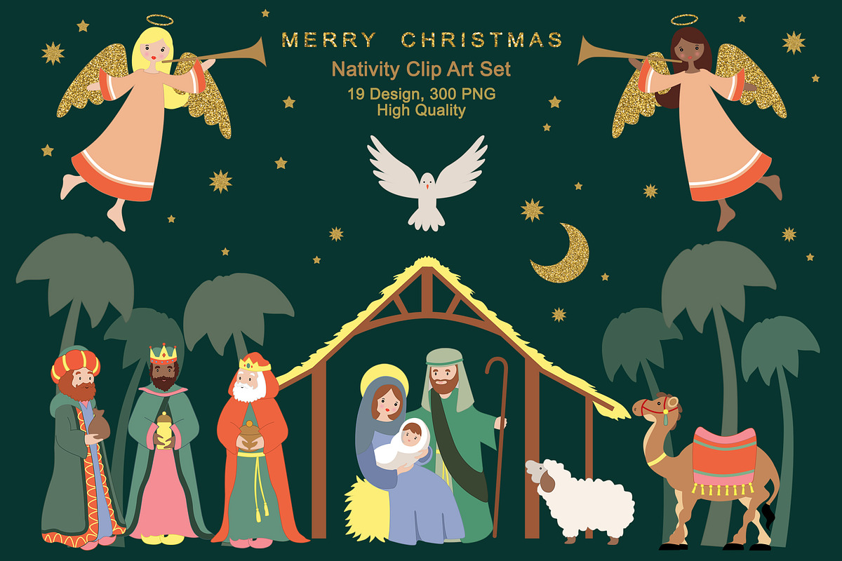 Nativity Birth of Jesus Christmas in Illustrations - product preview 8
