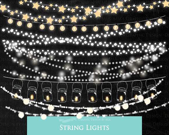 String Lights Clipart in Illustrations - product preview 1