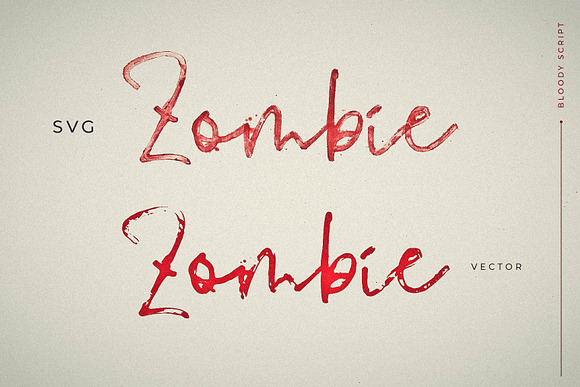 Bloody Script SVG Font in Scary Fonts - product preview 1