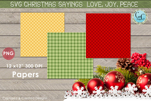 SVG  Sayings Love, Joy Peace in Objects - product preview 1