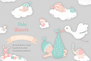 Baby Shower Illustration Set