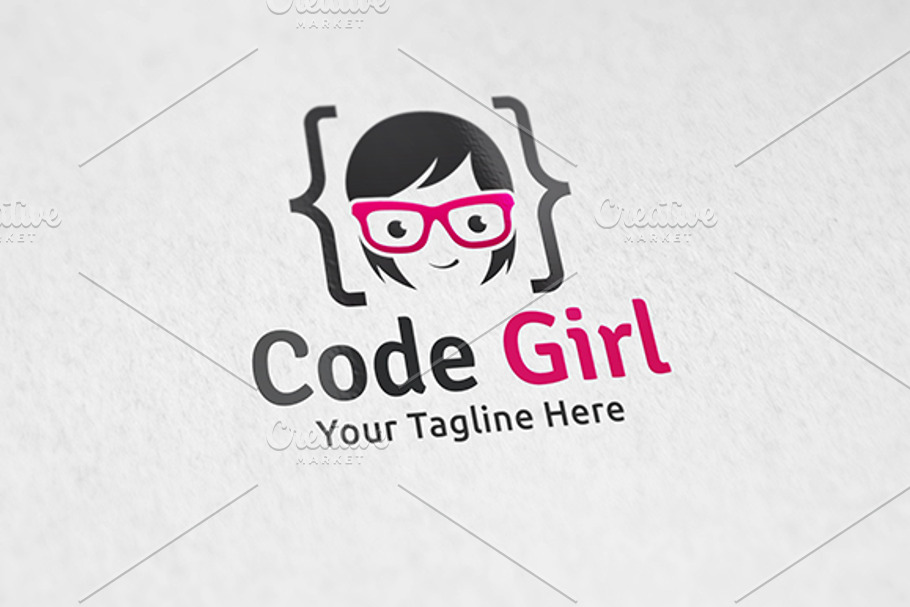 Code Girl - Logo Template