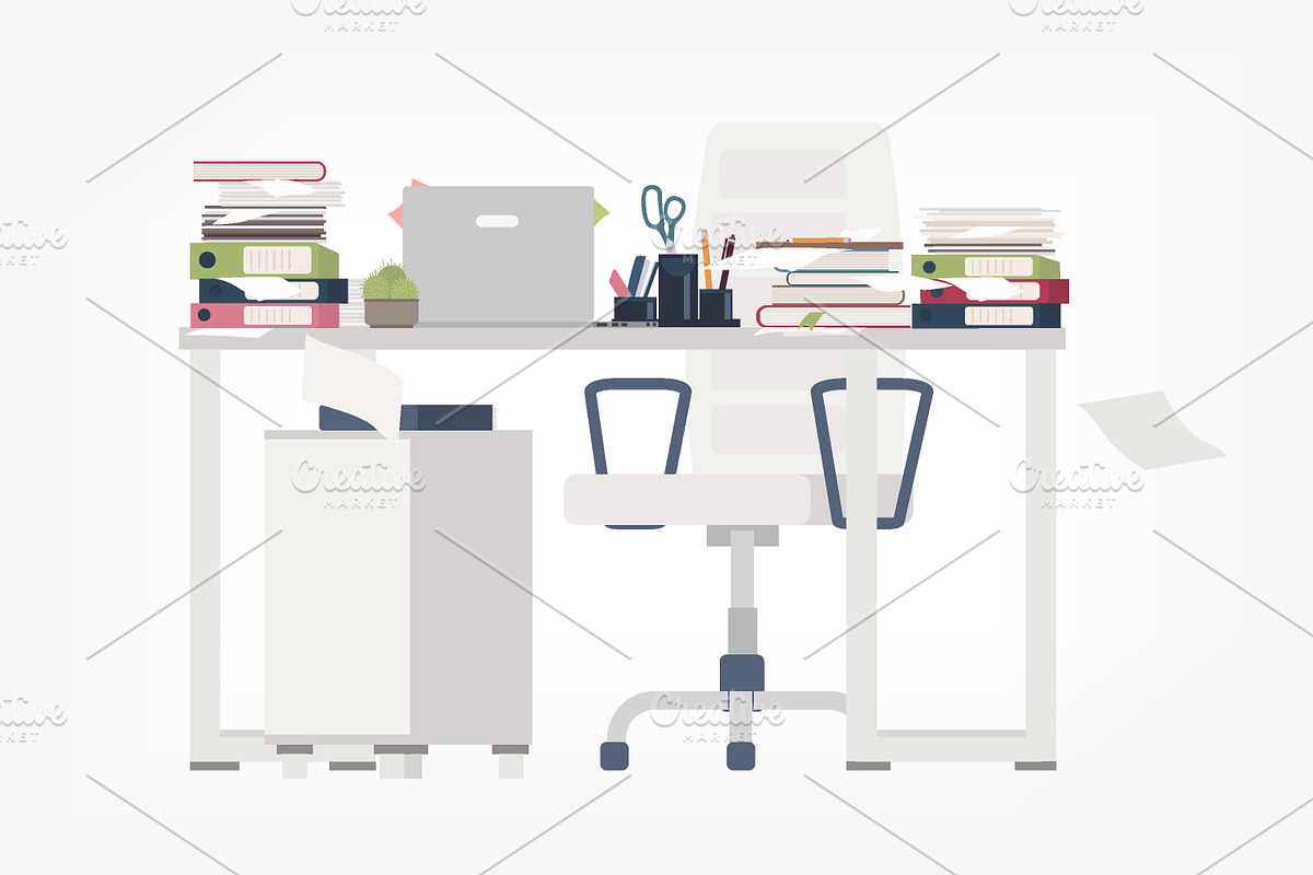 Working place in Illustrations - product preview 8