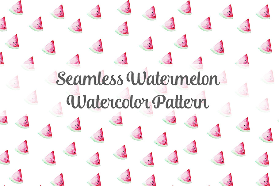 Watercolor Watermelon Pattern in Graphics - product preview 8