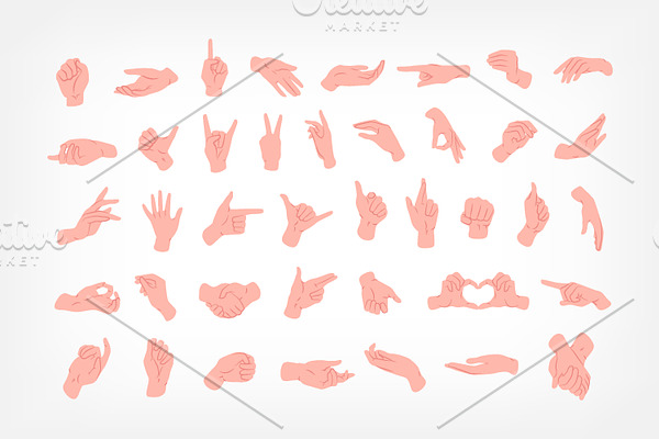 Different hand gestures