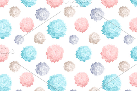 Pastel colored pom poms in Illustrations - product preview 2