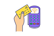 Payment terminal color icon