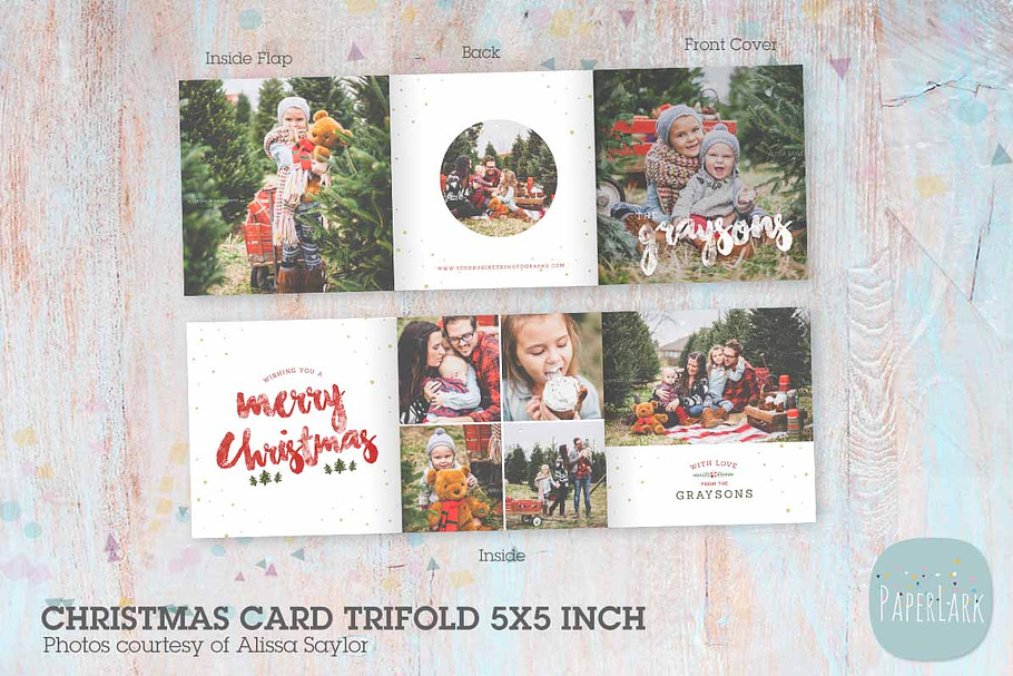 YC005 Christmas Trifold Card in Card Templates - product preview 8