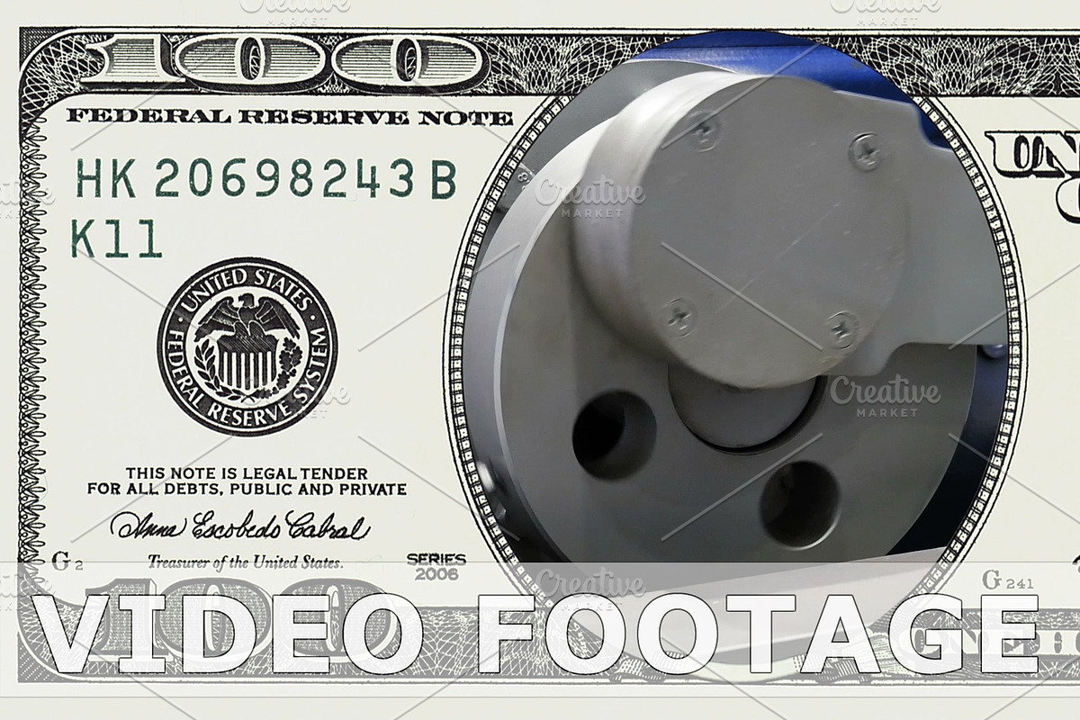 Crank drive gear in 100 dollar bill in Graphics - product preview 8