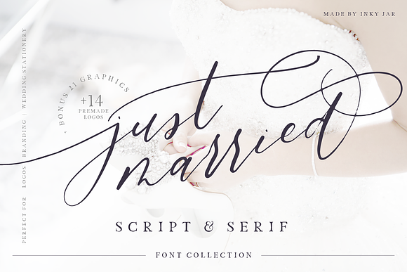 Just Married - Font Collection in Script Fonts - product preview 11
