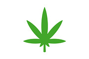 Vector marijuana leaf icon. 