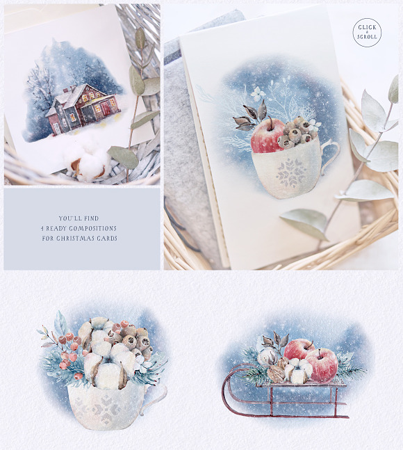 CHARMING SEASON Watercolor set in Illustrations - product preview 5