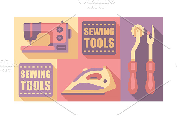Sewing tools set, tailoring and