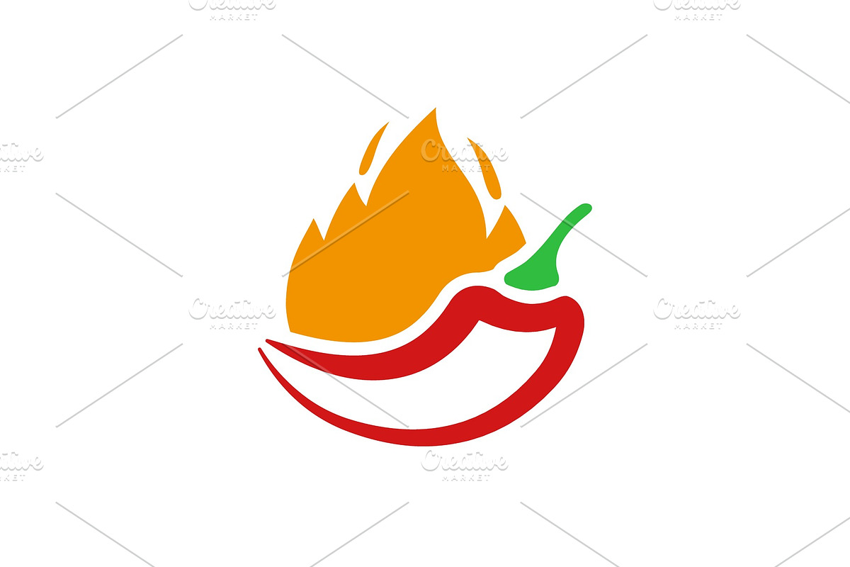 Vector red hot chili pepper icon.  in Objects - product preview 8