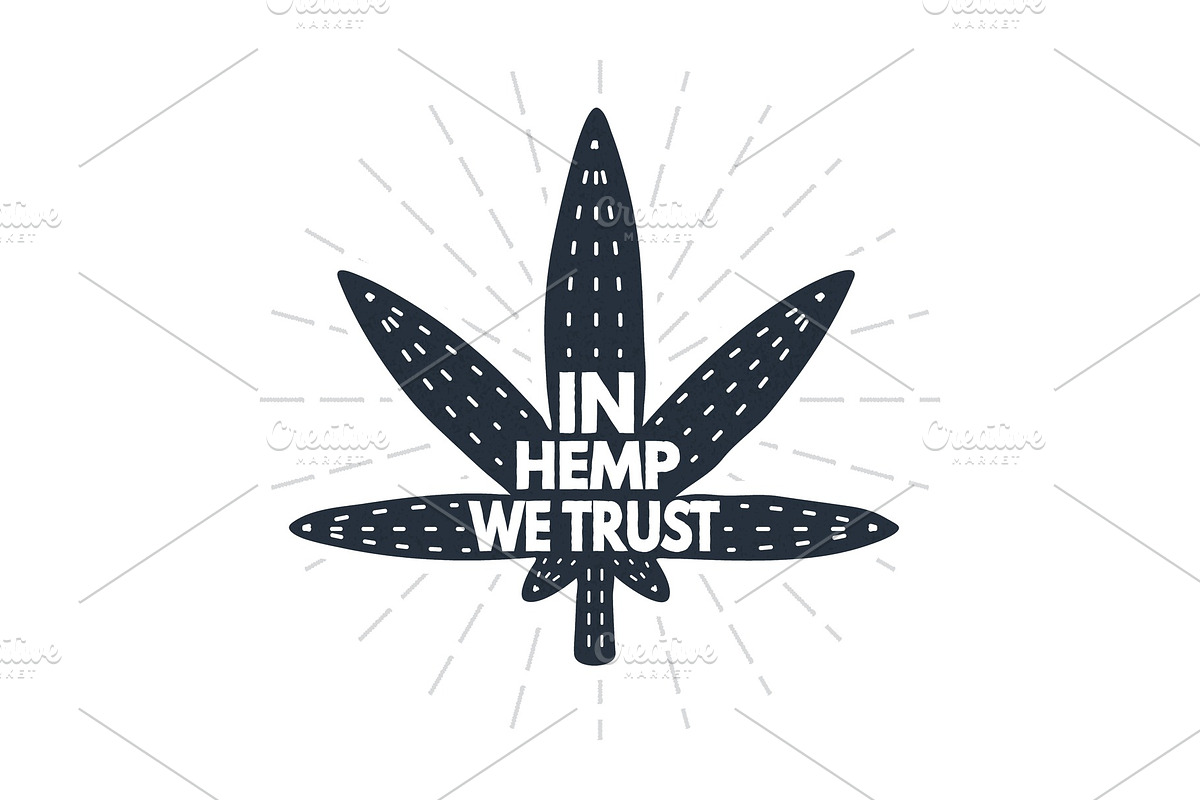 In hemp we trust - typography poster in Illustrations - product preview 8