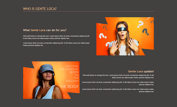 Gente Loca - One page Template in WordPress Portfolio Themes - product preview 2