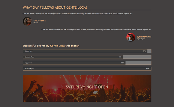 Gente Loca - One page Template in WordPress Portfolio Themes - product preview 3
