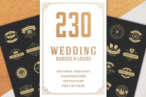 230 Wedding Overlays and Titles in Wedding Templates - product preview 46