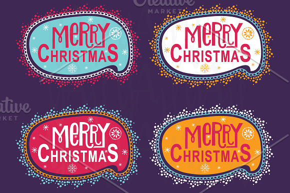 Christmas Santa Ornaments Collection in Illustrations - product preview 1