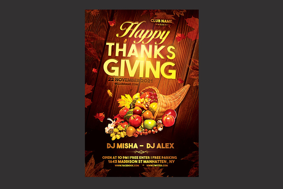Thanksgiving Party Flyer 