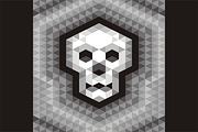 Skull Seamless Geometric Pattern