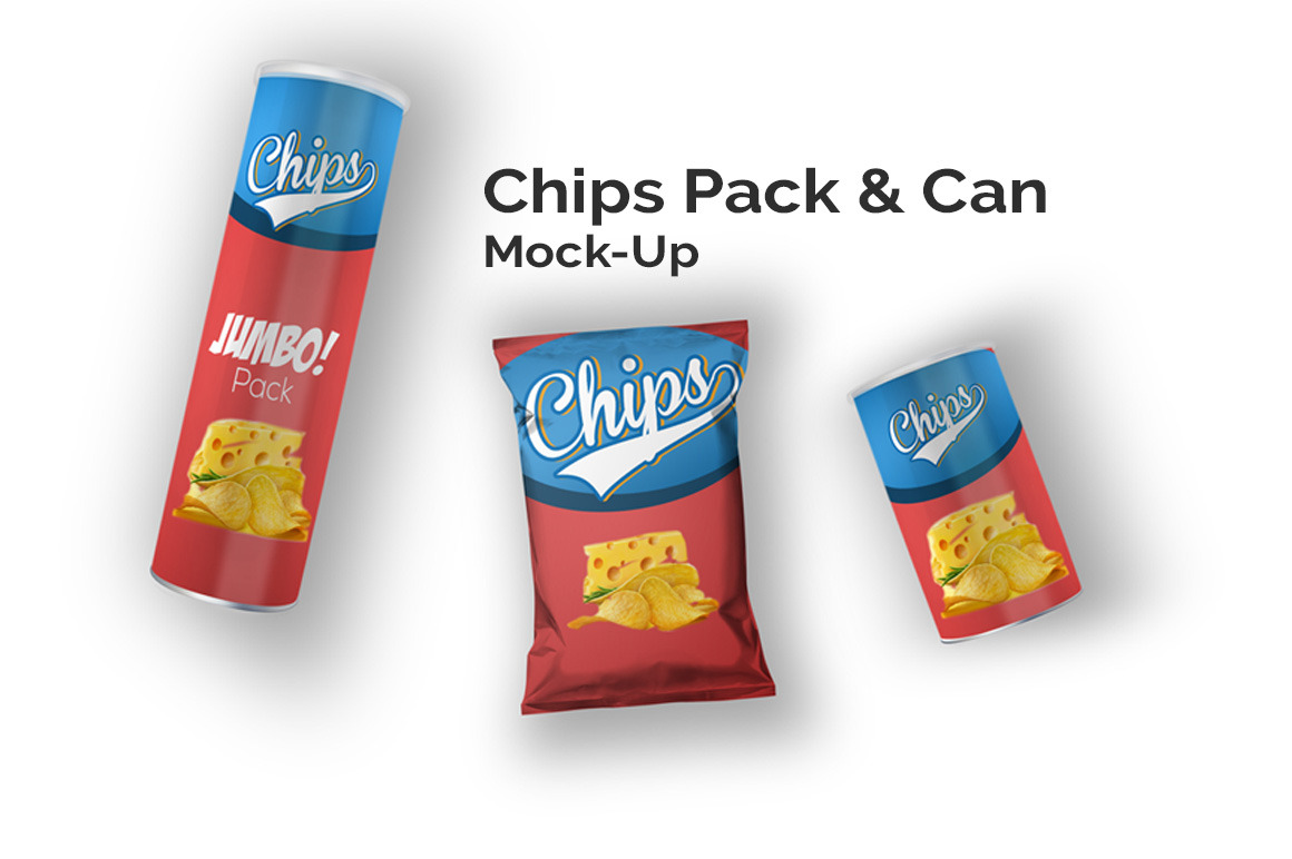 Download Chips Can & Bag Mock-Up | Creative Product Mockups ...