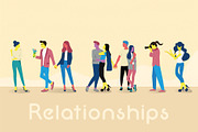 Young People Relationships Vector