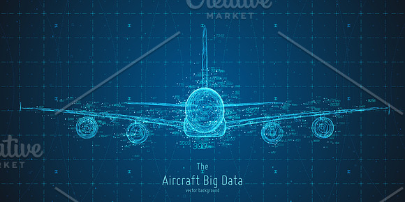 Airplane Big Data Set in Illustrations - product preview 1
