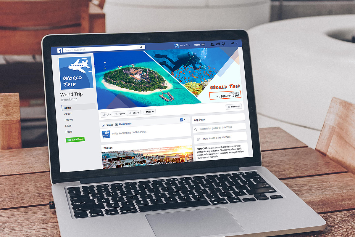 Travel Agency Facebook Cover Picture in Facebook Templates - product preview 8