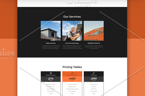 Responsive Roofing Landing Page in HTML/CSS Themes - product preview 1