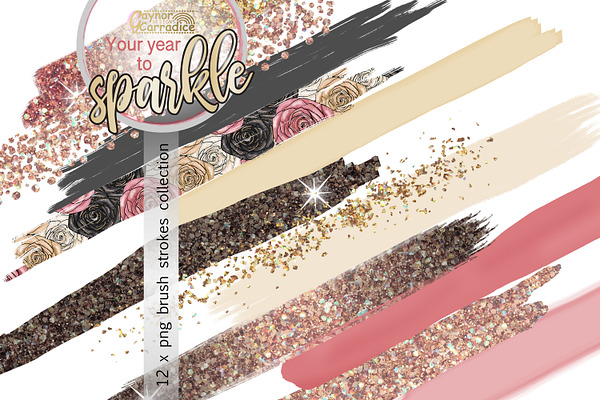 New year brushes collection
