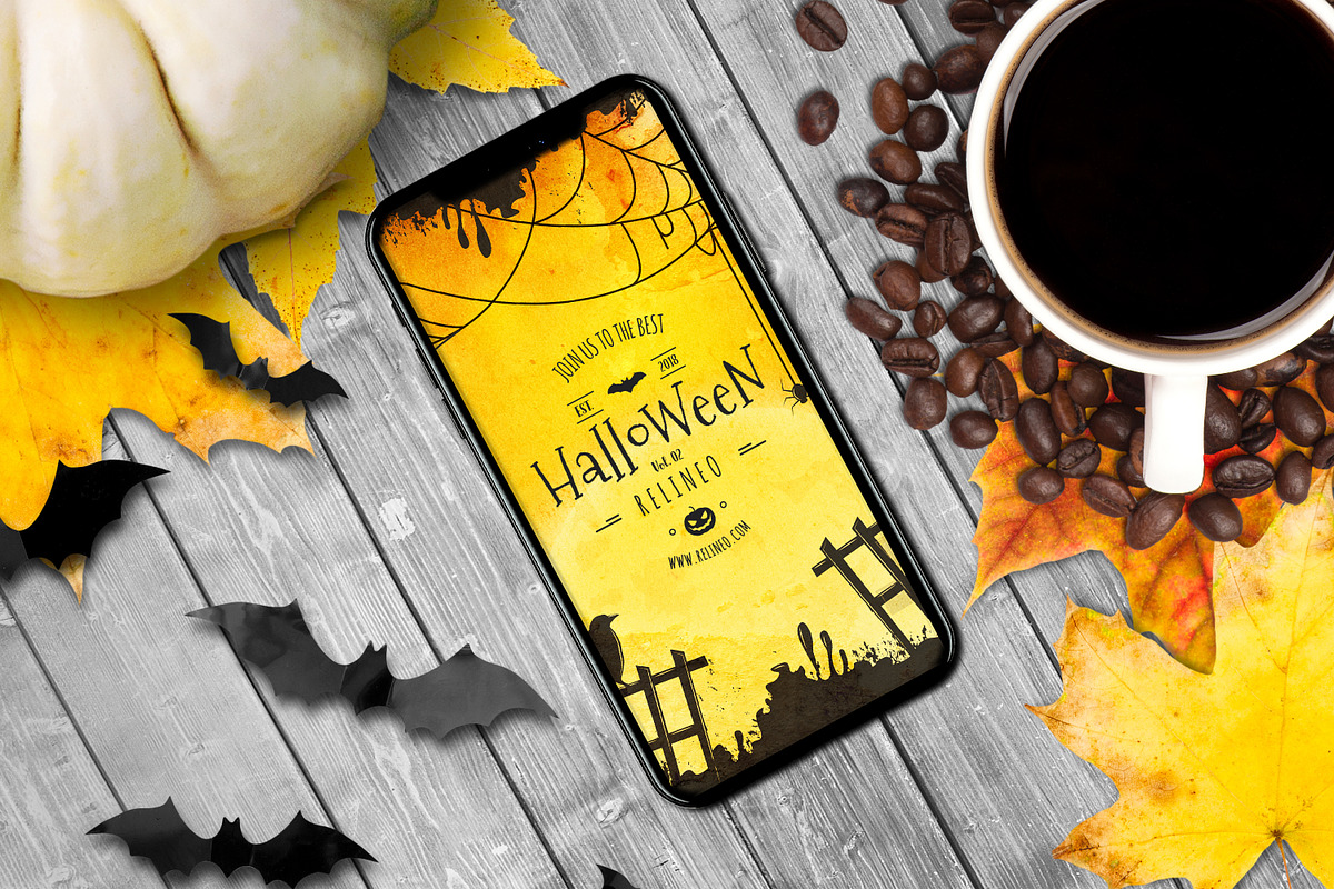 Halloween iPhone Mock-up #26 in Mobile & Web Mockups - product preview 8