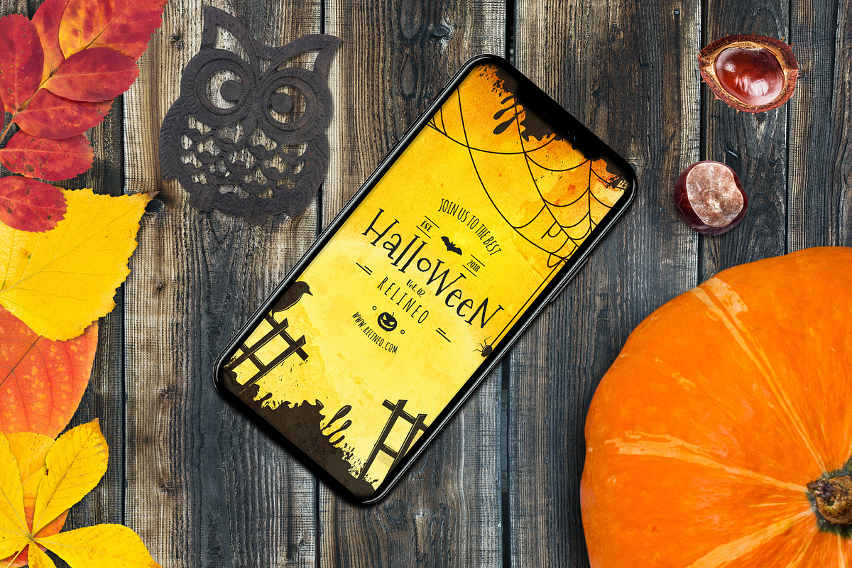 Halloween iPhone Mock-up #25 in Mobile & Web Mockups - product preview 8