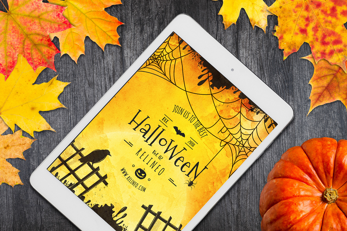 Halloween Tablet Mock-up #22 in Mobile & Web Mockups - product preview 8