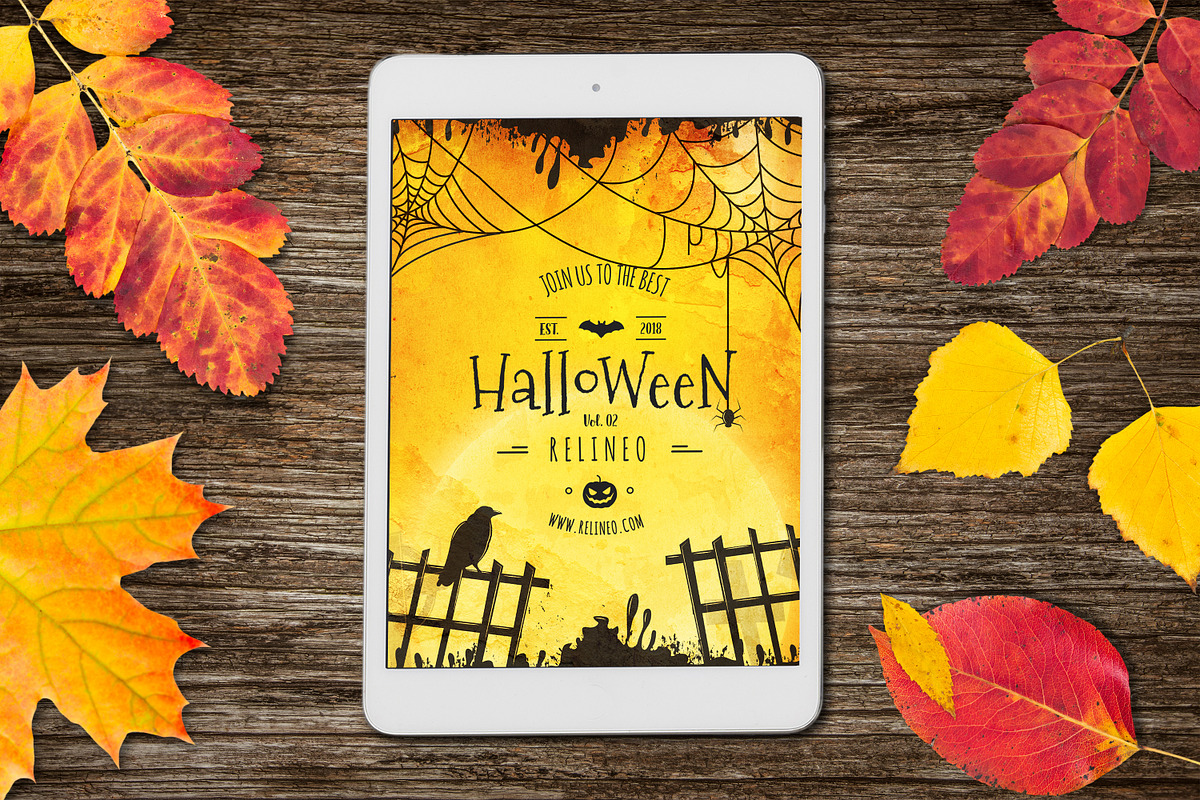 Halloween Tablet Mock-up #21 in Mobile & Web Mockups - product preview 8