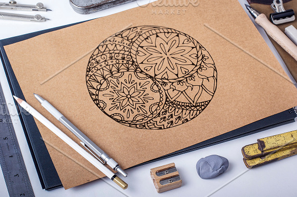 -50%OFF! Hand drawn mandala in Illustrations - product preview 1