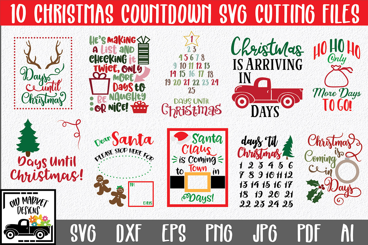 Christmas Countdown SVG Bundle in Illustrations - product preview 8