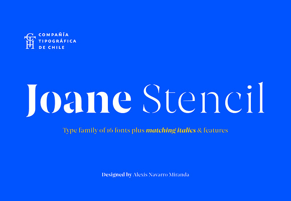 Joane Stencil in Serif Fonts - product preview 1