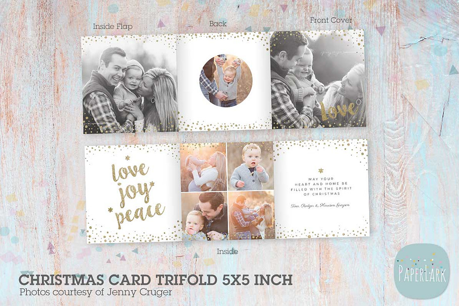 YC004 Christmas Trifold Card in Card Templates - product preview 8
