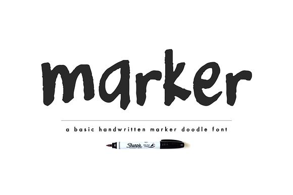 Marker — A Handwritten Doodle Font in Sans-Serif Fonts - product preview 1