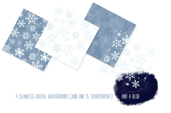 14 piece Snowflake Bundle in Illustrations - product preview 2