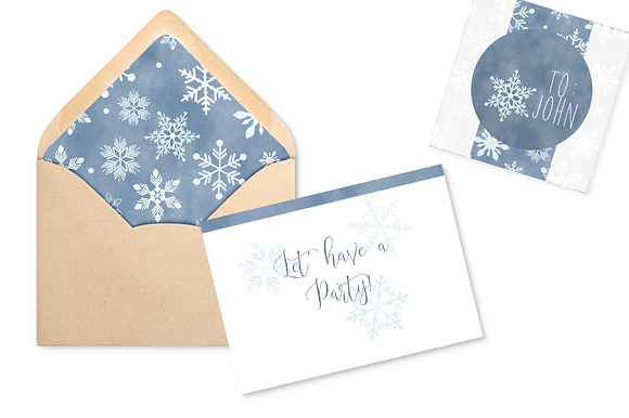 14 piece Snowflake Bundle in Illustrations - product preview 5