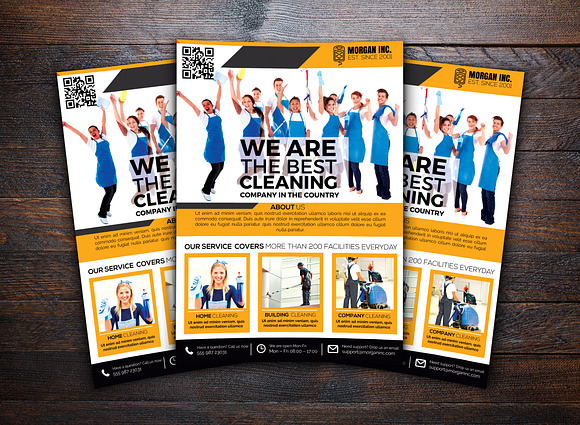 Cleaning Service Company Flyer in Flyer Templates - product preview 1