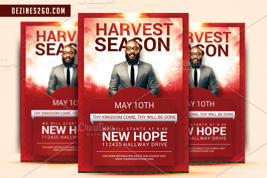Harvest Season Church Flyer Template