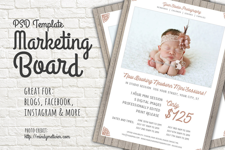 Photography Marketing Board Template
