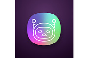 Sad robot emoji app icon