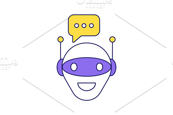 Chat bot color icon