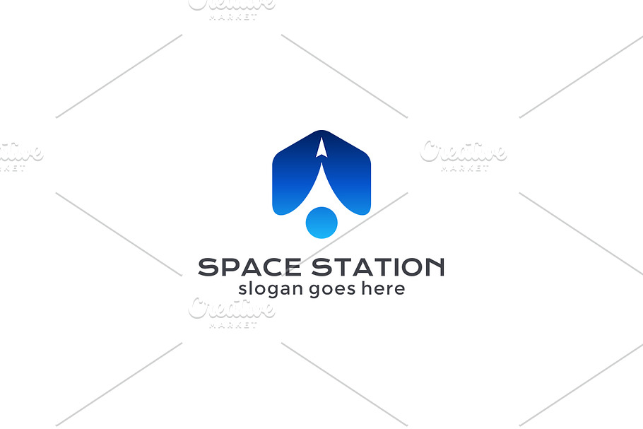 Rocket logo template, spaceship (5)