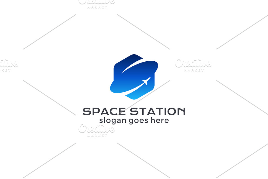 Rocket logo template, spaceship (6)